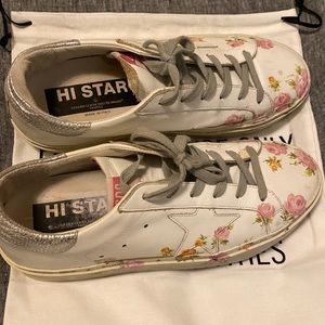 Golden goose hand painted hi star